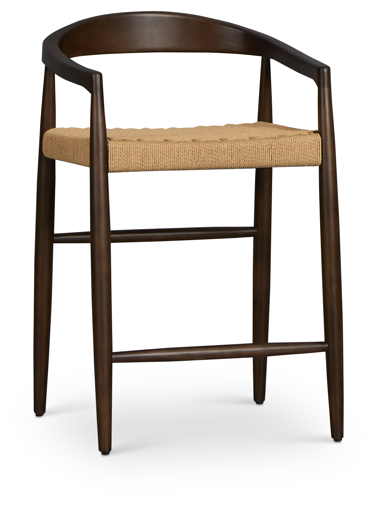 Santorini Dark Tone Curved 24" Woven Barstool Santorini Dark Tone Curved 24" Woven Barstool