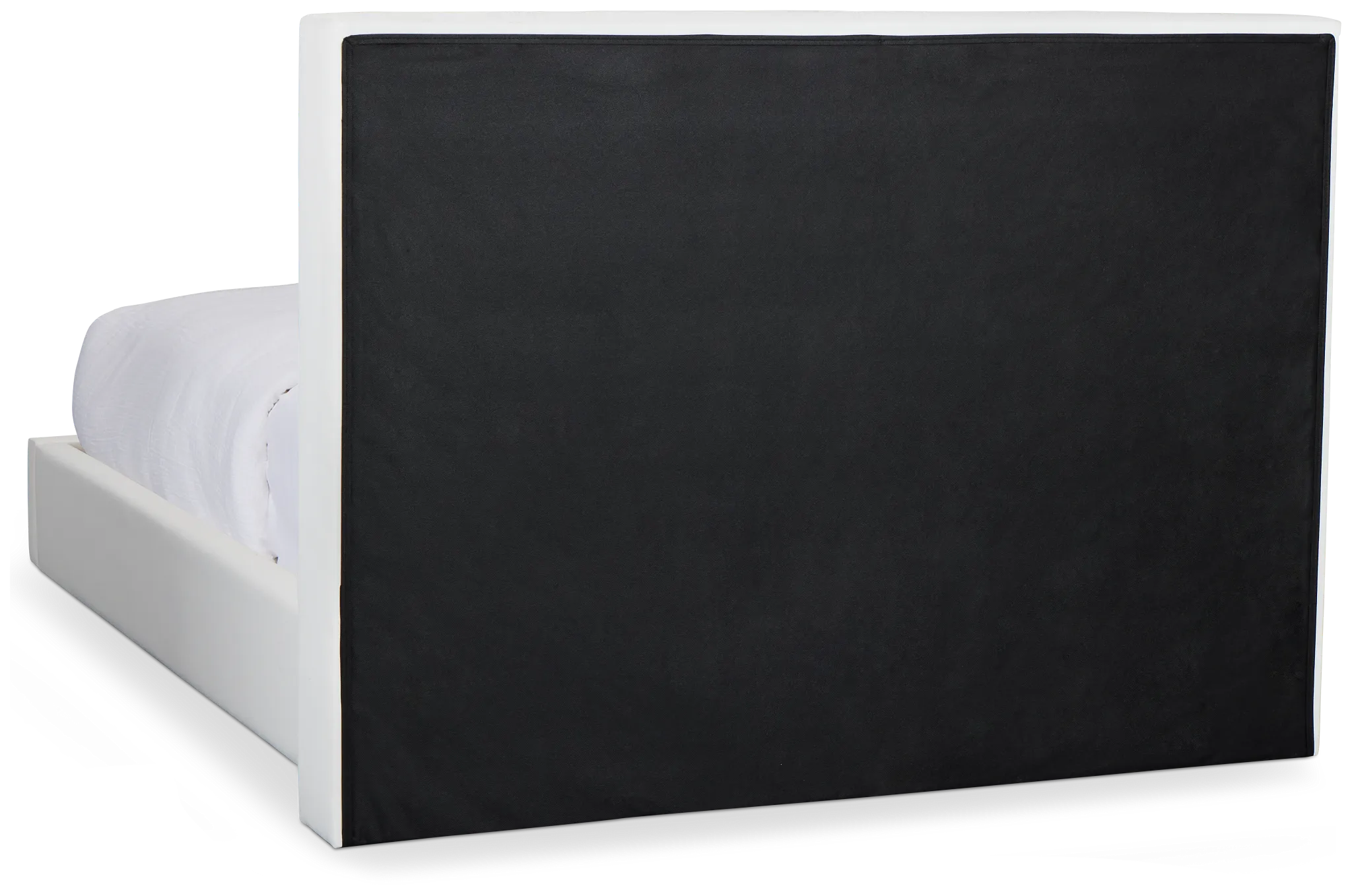 Haven White Uph Platform Bed