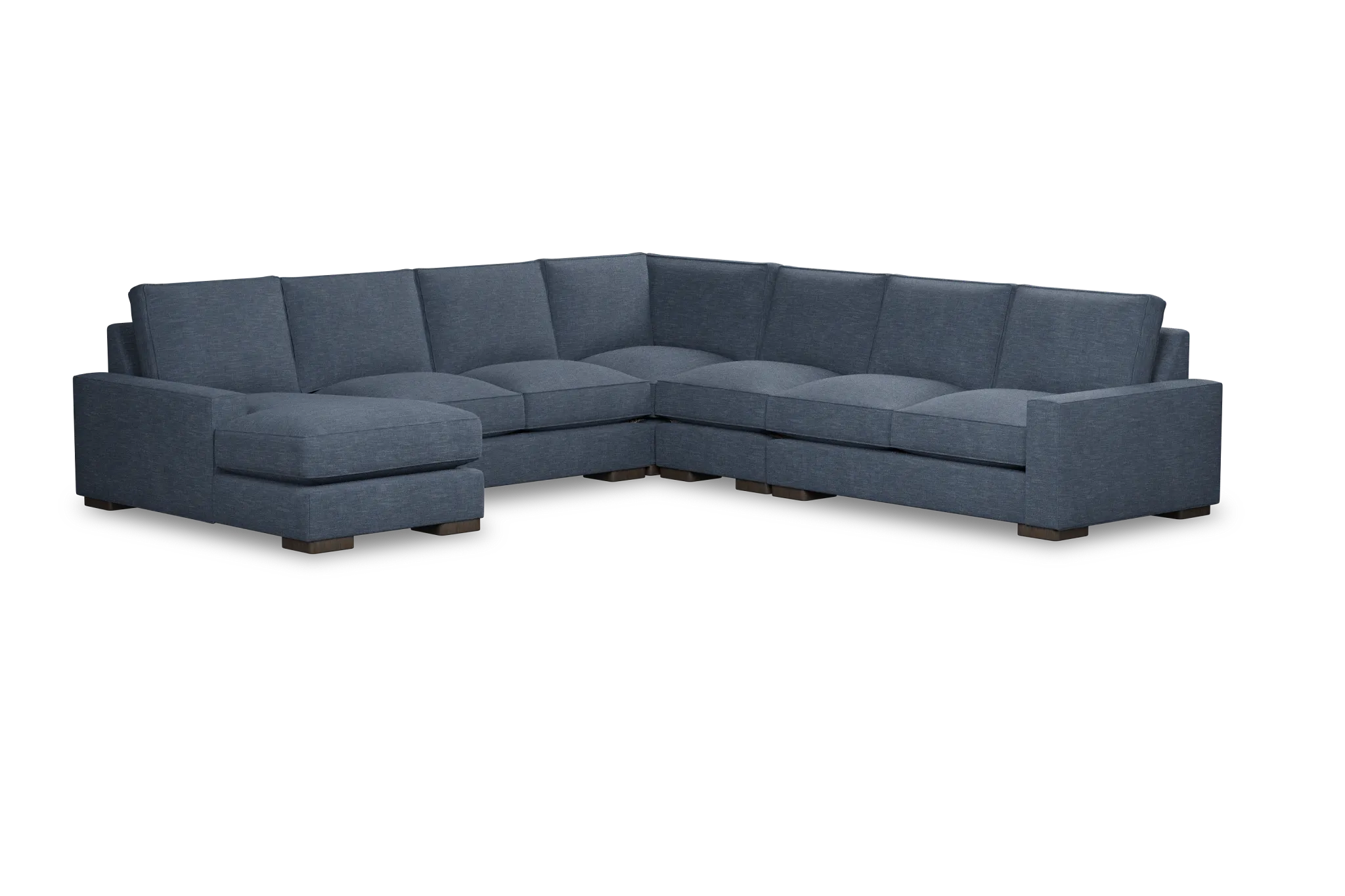 Edgewater Elevation Dark Blue Large Left Chaise Sectional