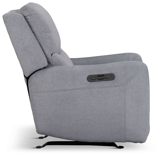 Jonas Gray Fabric Power Recliner With Heat And Massage