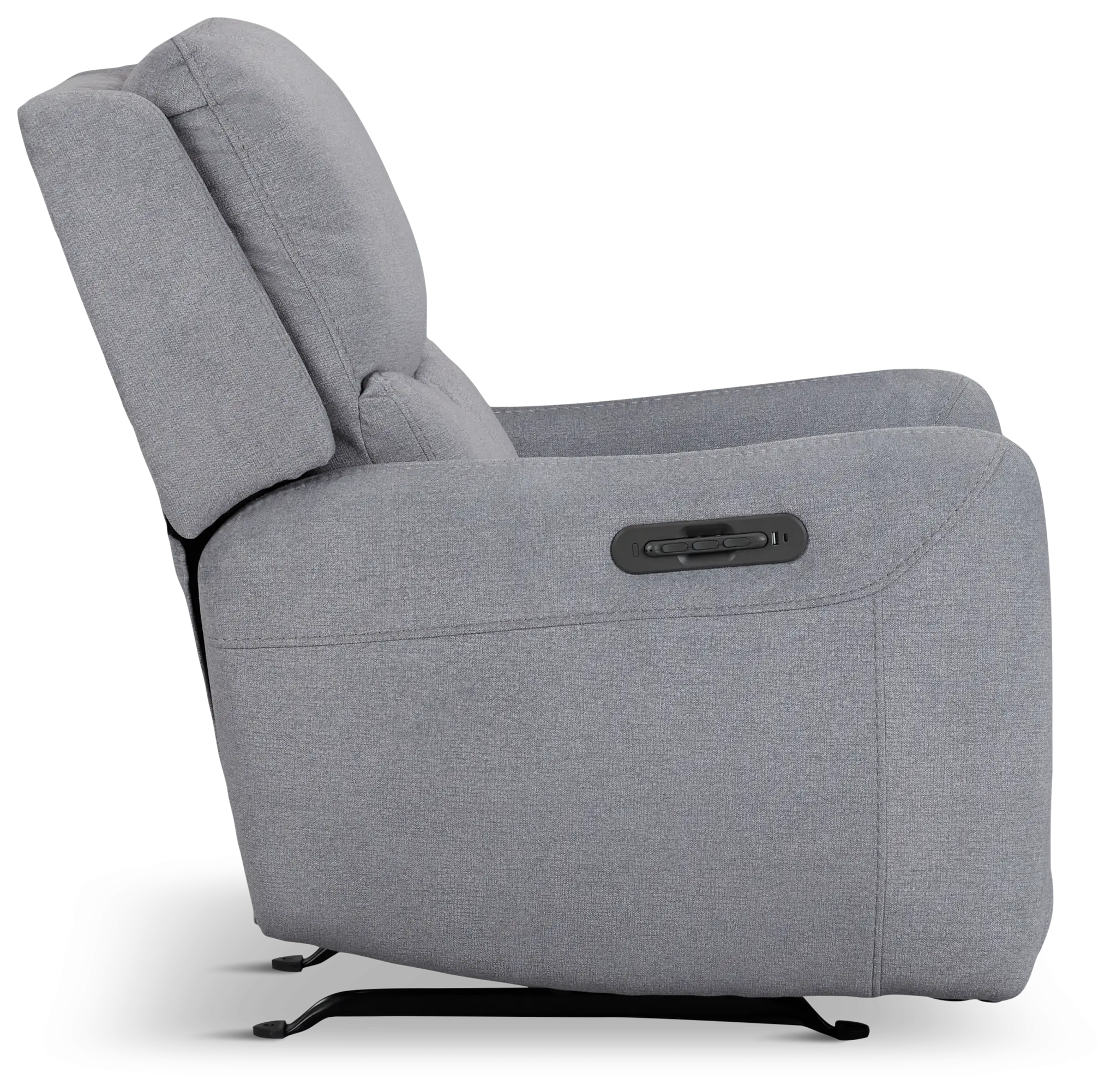 Jonas Gray Fabric Power Recliner With Heat And Massage Jonas Gray Fabric Power Recliner With Heat And Massage