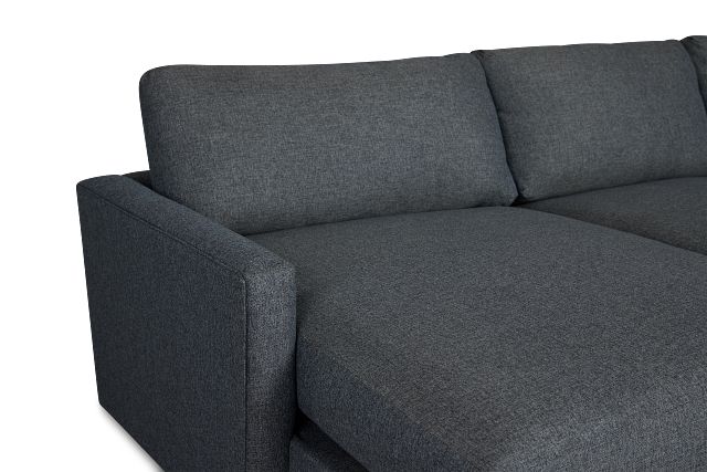 Noah Dark Gray Fabric Small Left Chaise Sectional