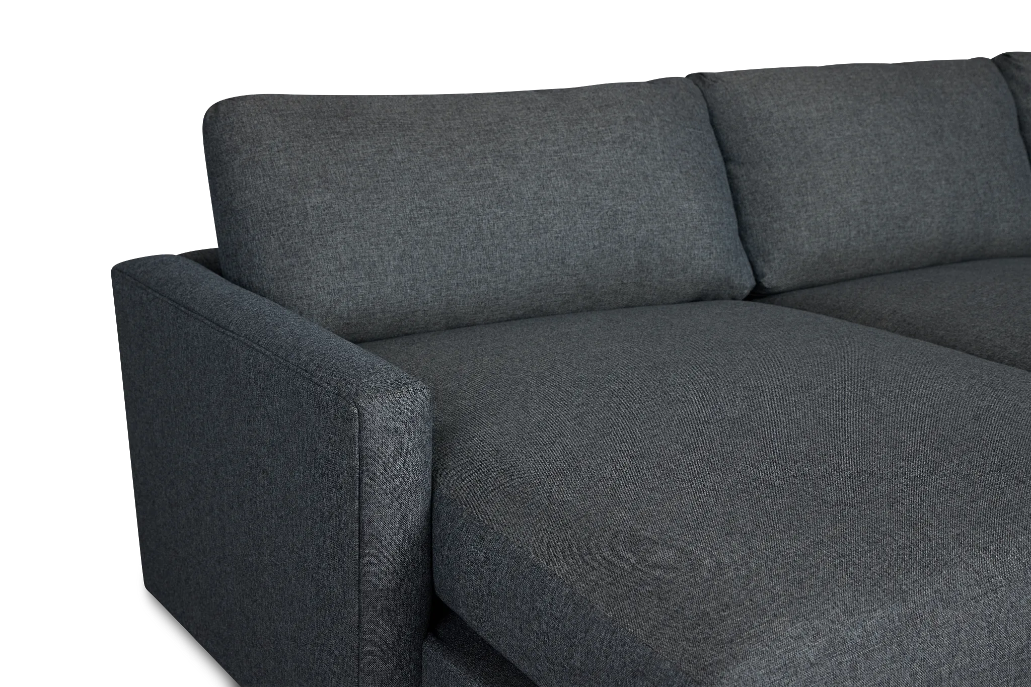 Noah Dark Gray Fabric Small Left Chaise Sectional