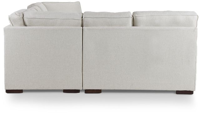 Austin White Fabric Small Right Cuddler Sectional