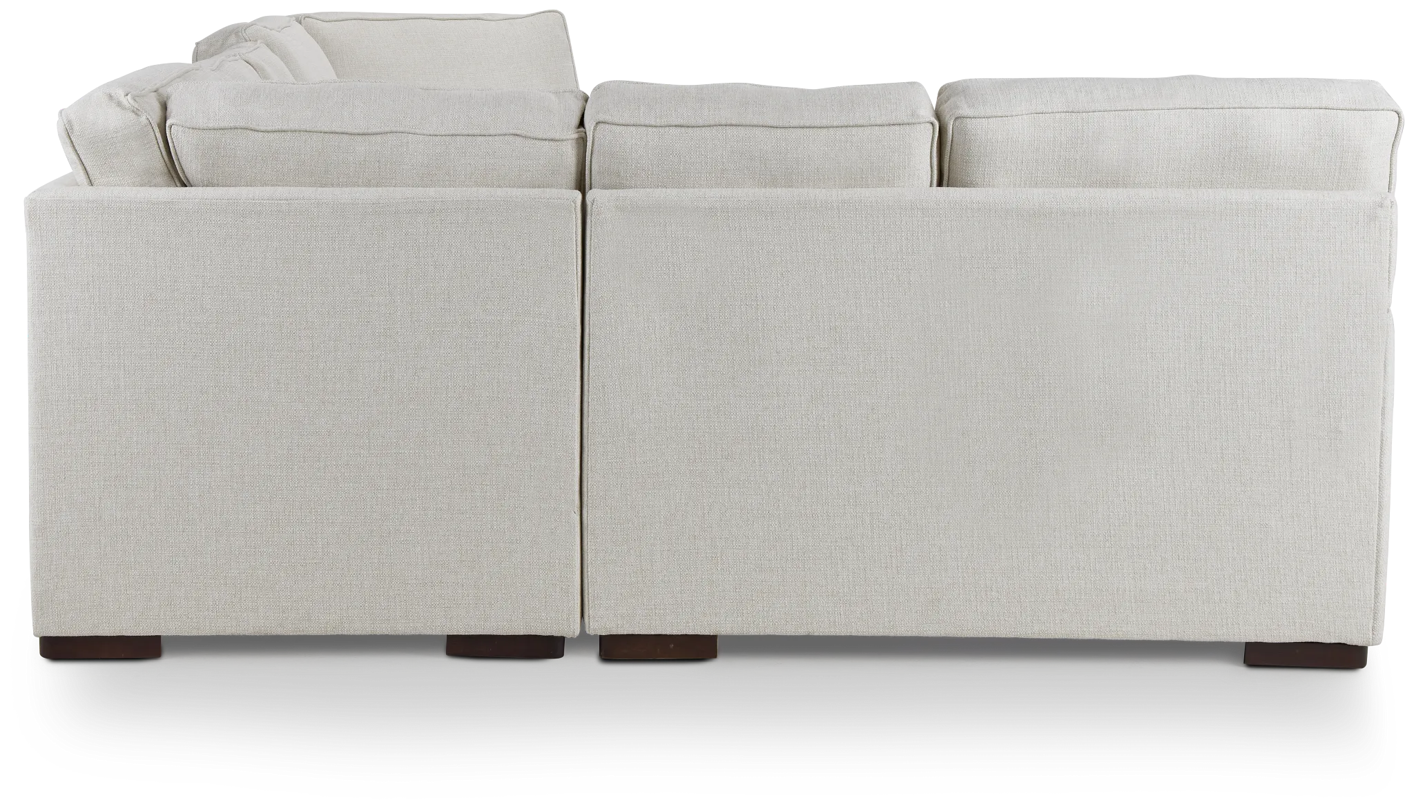 Austin White Fabric Small Right Cuddler Sectional