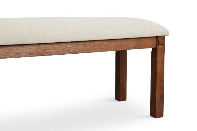 Park City Dark Tone Upholstered Dining Bench