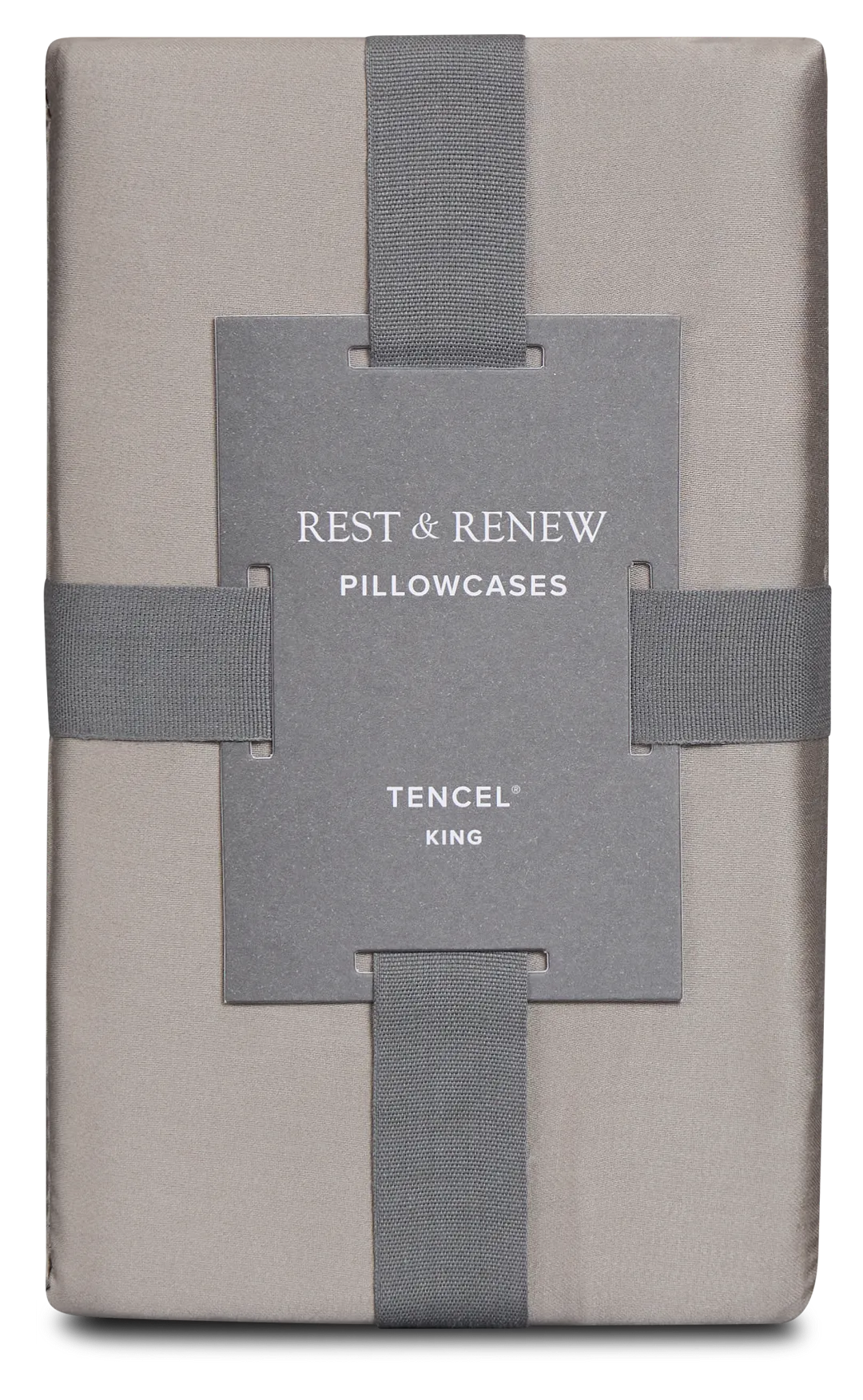 Rest & Renew Tencel Gray 300 Thread Set Of 2 Pillowcases