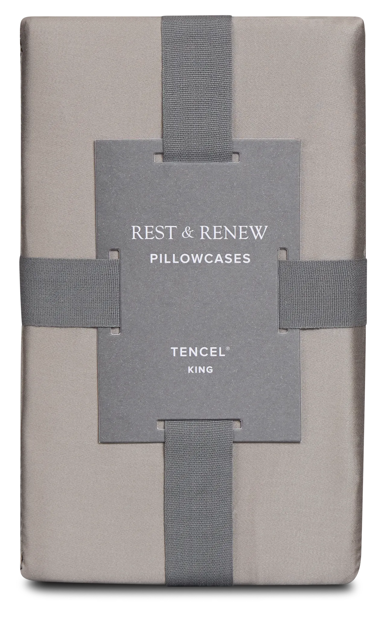 Rest & Renew Tencel Gray 300 Thread Set Of 2 Pillowcases