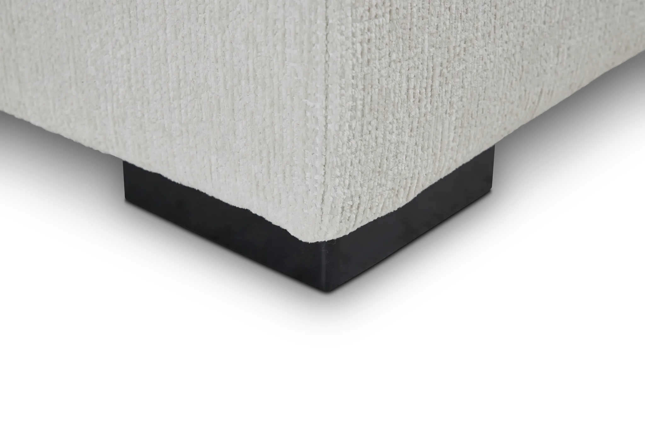 Blakely White Fabric Left Chaise Storage Sectional