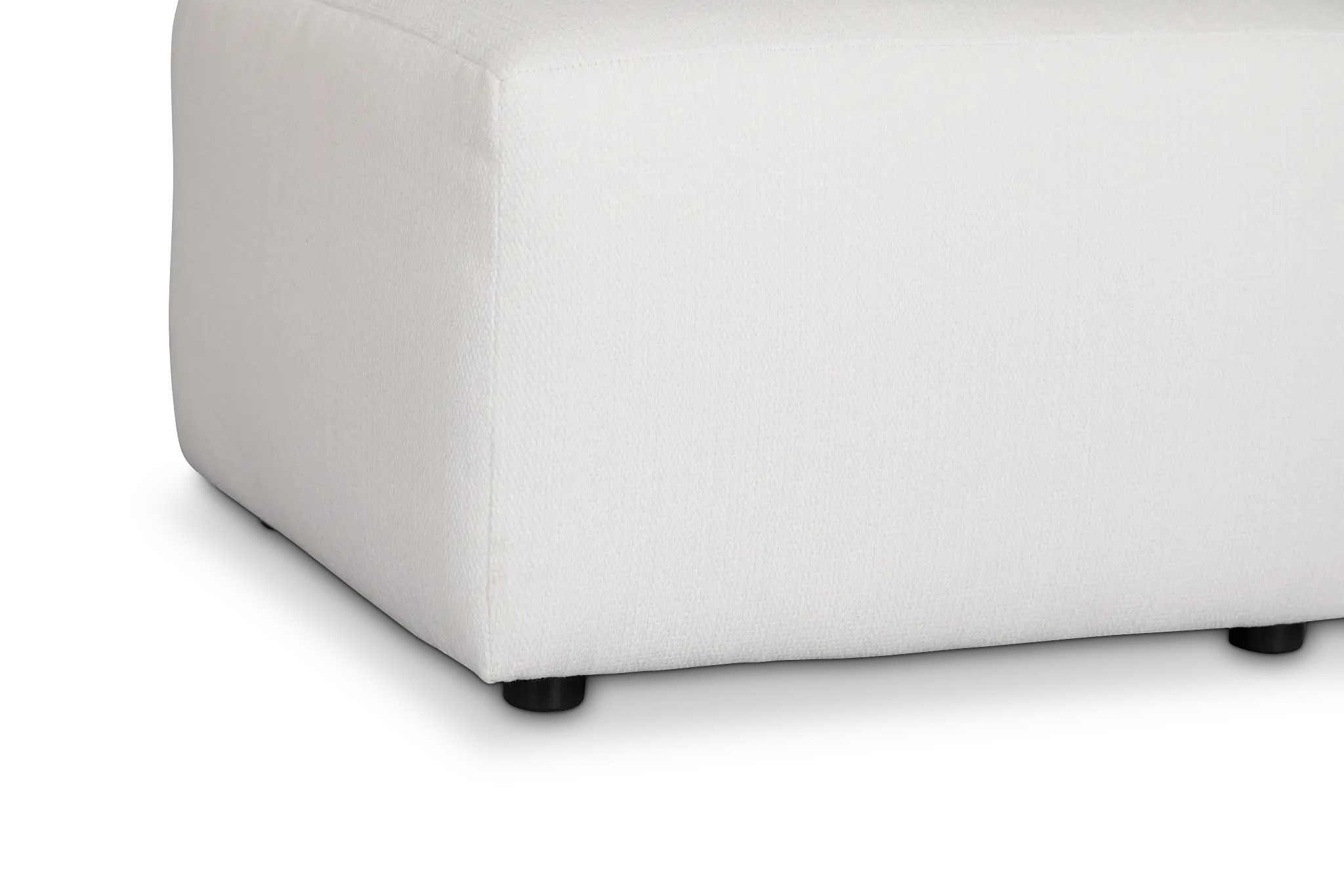 Rhodes White Fabric Ottoman Rhodes White Fabric Ottoman