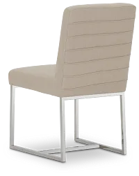 Berlin Beige Metal Upholstered Side Chair