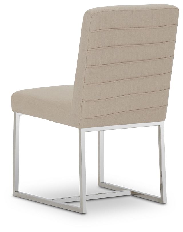 Berlin Beige Metal Upholstered Side Chair