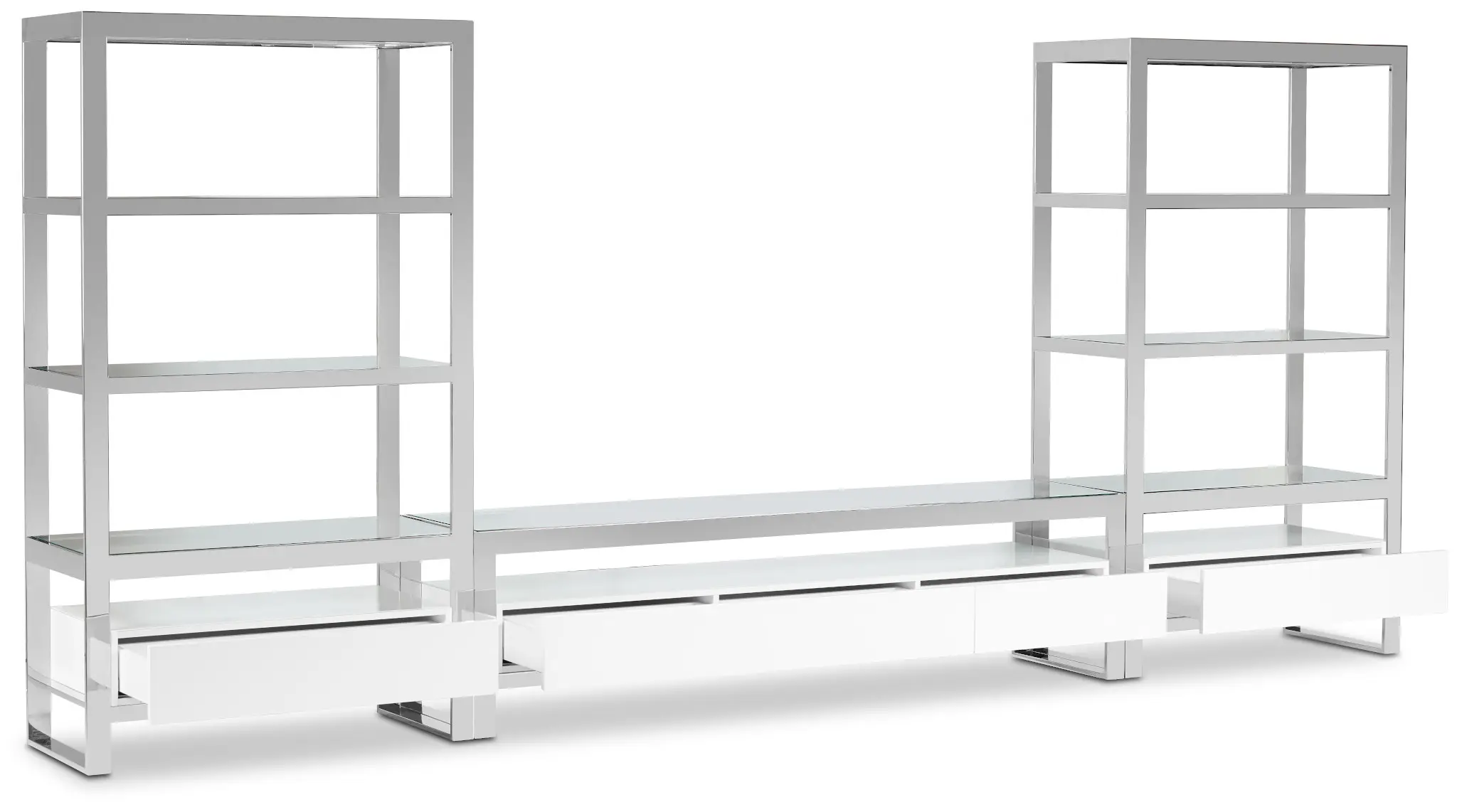 Miami White Glass Entertainment Wall Miami White Glass Entertainment Wall