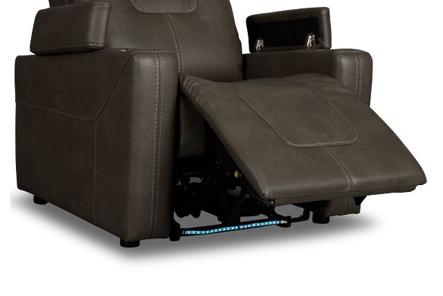 Vantage Dark Gray Micro Power Recliner