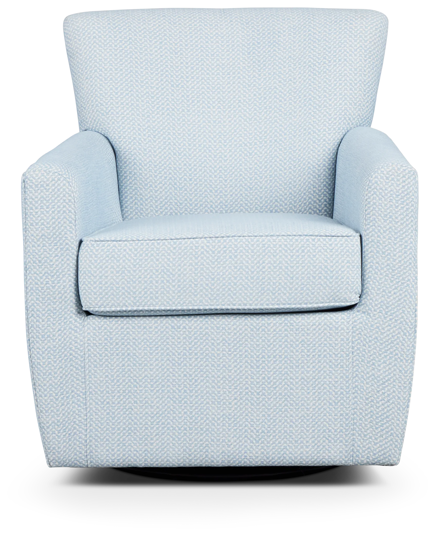 Harley Light Blue Fabric Swivel Accent Chair