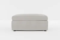 Destin Maguire Pewter Fabric Cocktail Ottoman
