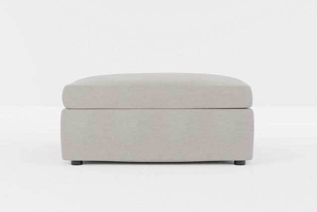 Destin Maguire Pewter Fabric Cocktail Ottoman