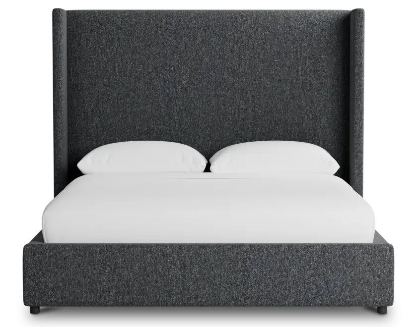 Captiva Delray Dark Gray 60" Upholstered Shelter Bed Captiva Delray Dark Gray 60" Upholstered Shelter Bed