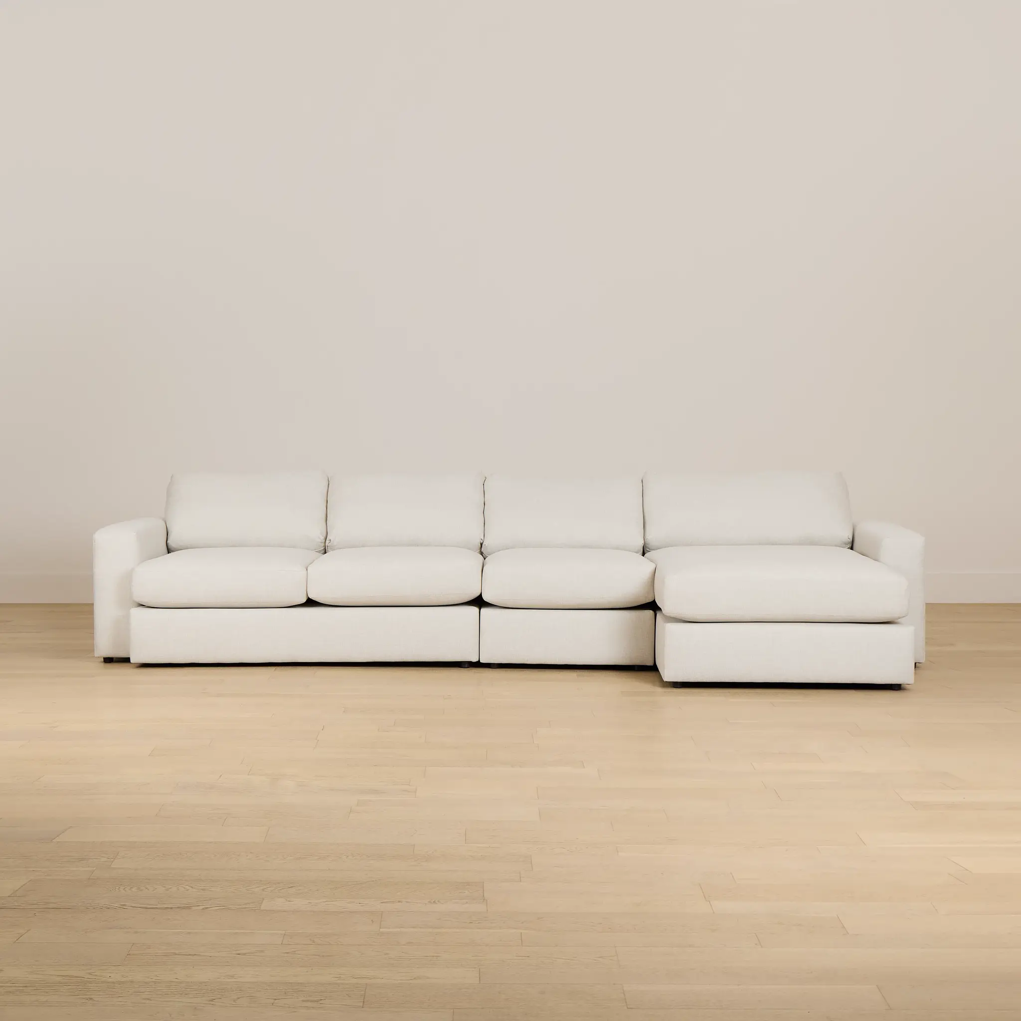 Brantley Light Beige Fabric Small Right Chaise Sectional Brantley Light Beige Fabric Small Right Chaise Sectional