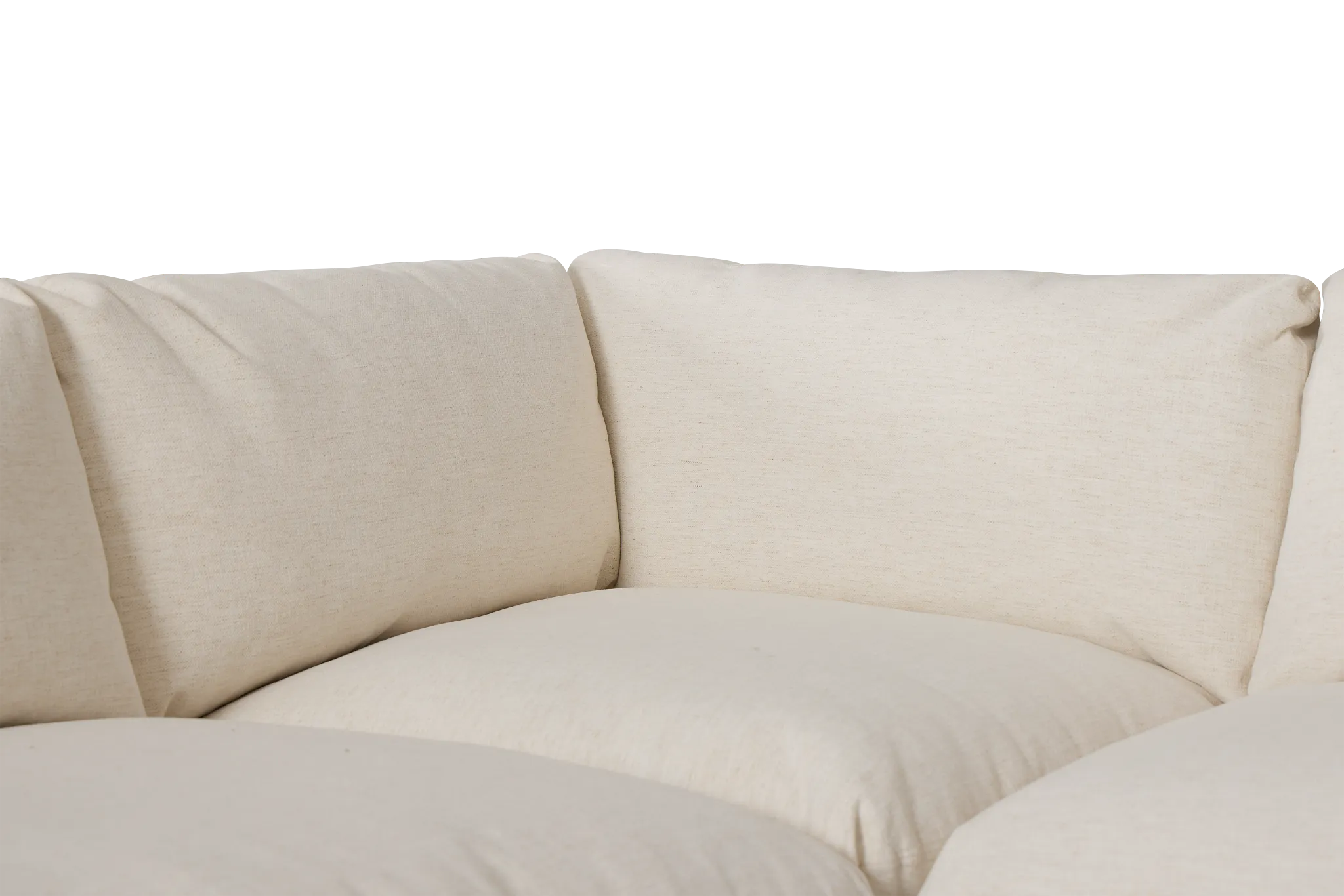 Serena White Fabric 8-piece Modular Sectional