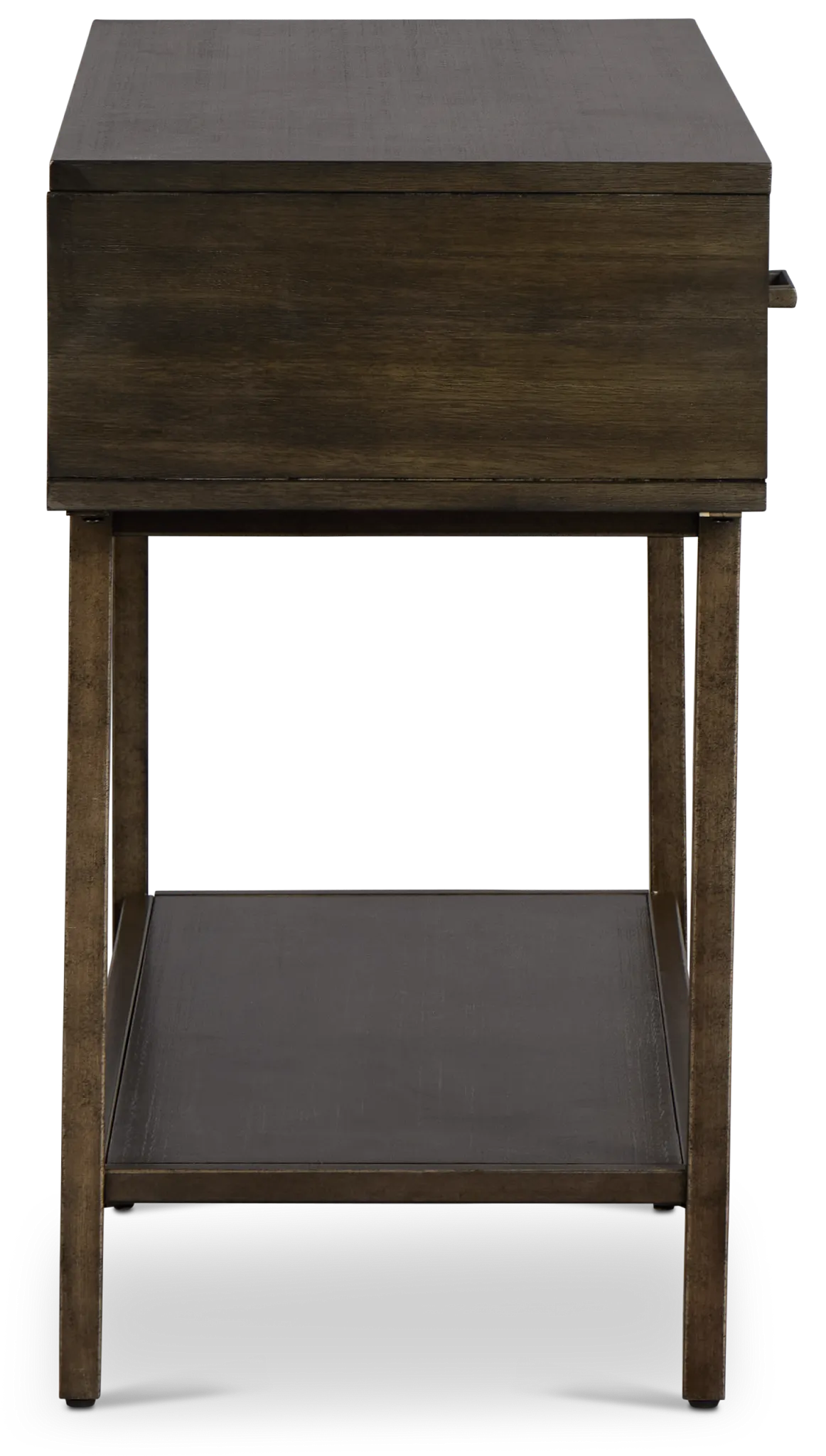 Fulton Dark Tone Wood Storage Sofa Table