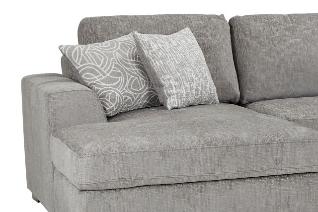 Blakely Gray Fabric Double Chaise Sleeper Storage Sectional