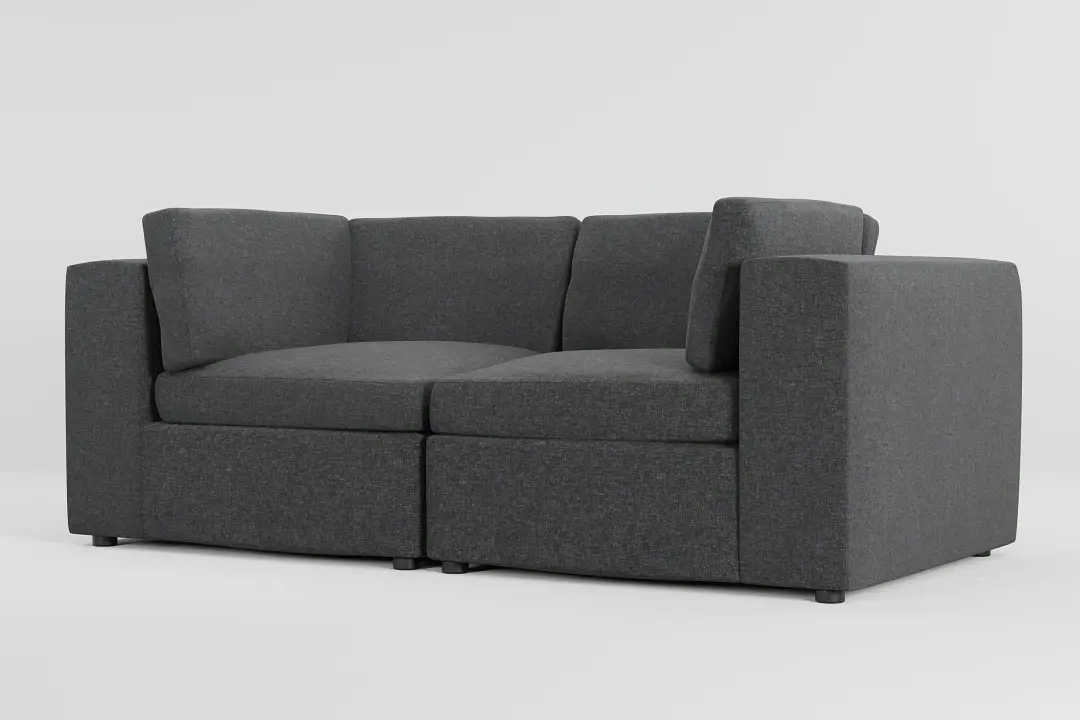 Destin Delray Dark Gray Fabric 2-piece Modular Sofa Destin Delray Dark Gray Fabric 2-piece Modular Sofa