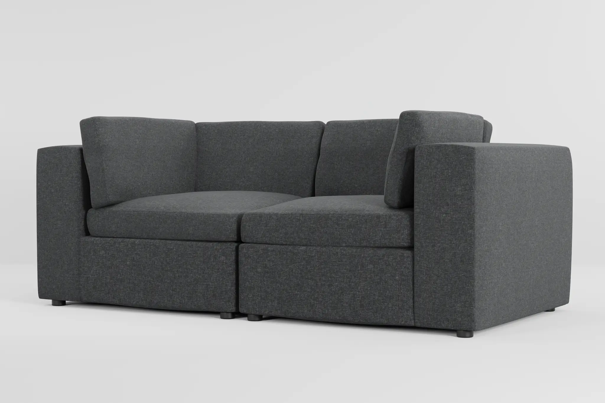 Destin Delray Dark Gray Fabric 2-piece Modular Sofa Destin Delray Dark Gray Fabric 2-piece Modular Sofa