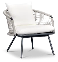 Antigua Gray White Arm Chair