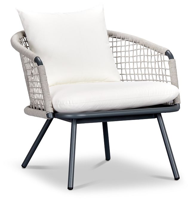 Antigua Gray White Arm Chair