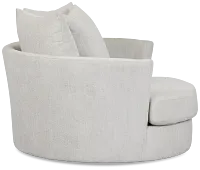 Everly Gray Fabric Swivel Chair