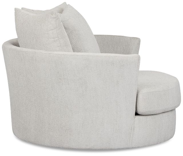 Everly Gray Fabric Swivel Chair