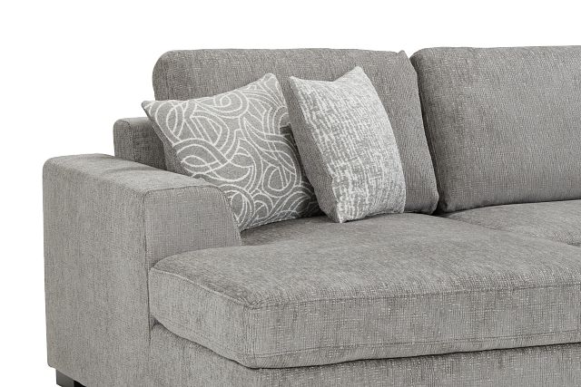 Blakely Gray Fabric Left Chaise Storage Sectional