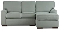 Austin Green Fabric Right Chaise Sectional