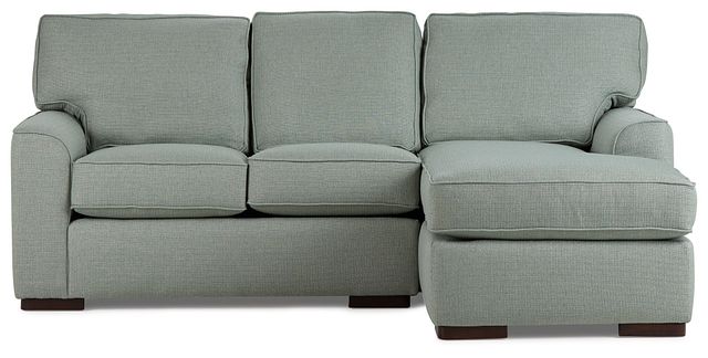 Austin Green Fabric Right Chaise Sectional (4)