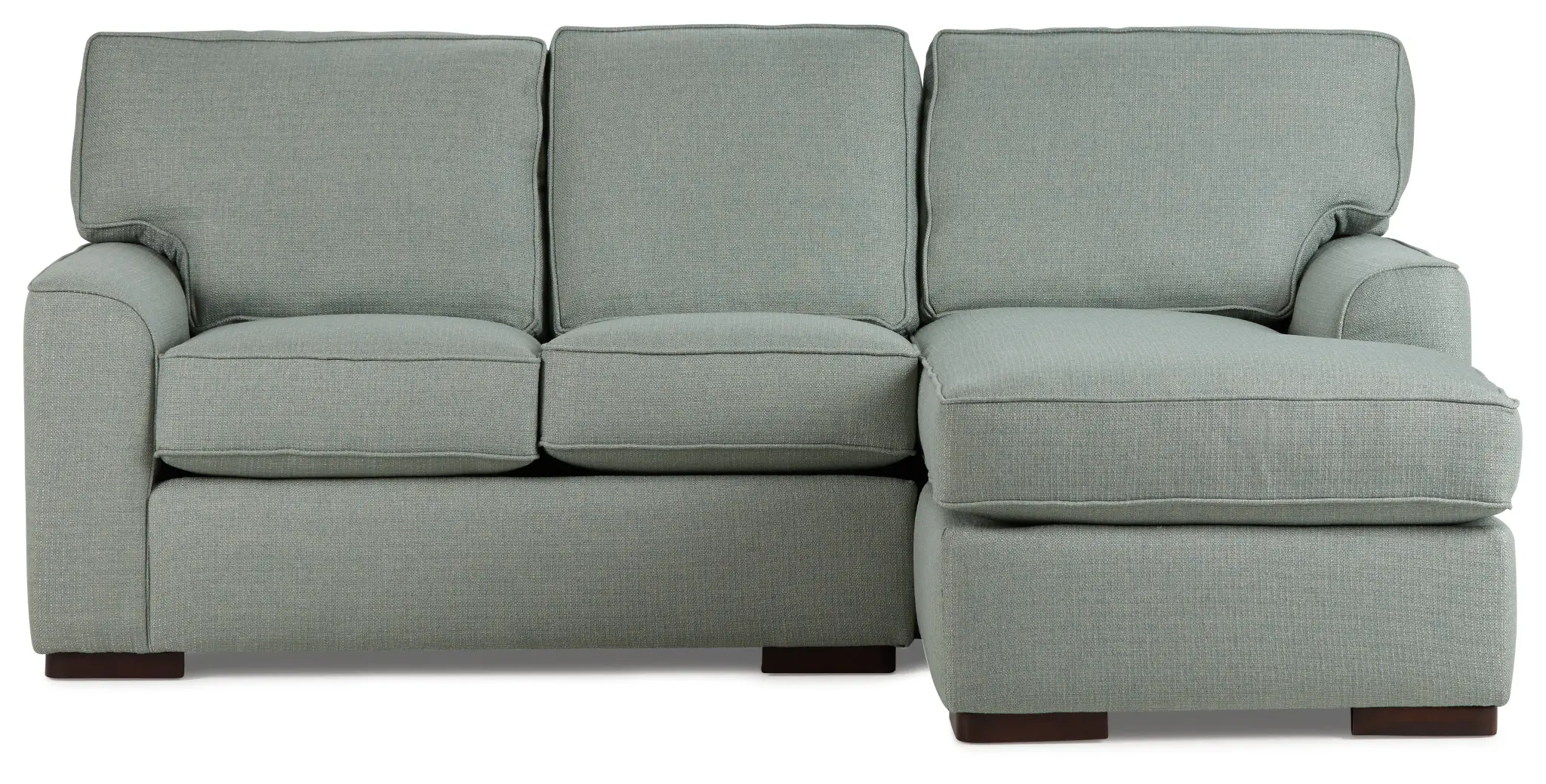 Austin Green Fabric Right Chaise Sectional Austin Green Fabric Right Chaise Sectional
