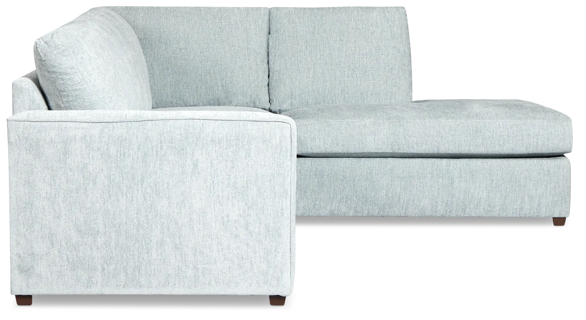 Shore Light Blue Fabric Right Bumper Sectional Shore Light Blue Fabric Right Bumper Sectional