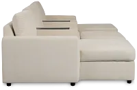 Addie Beige Fabric 6-piece Home Theater With Storage Consoles