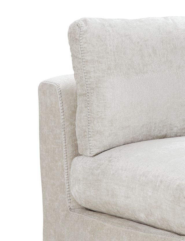 Oasis Light Beige Fabric Armless Chair (5)