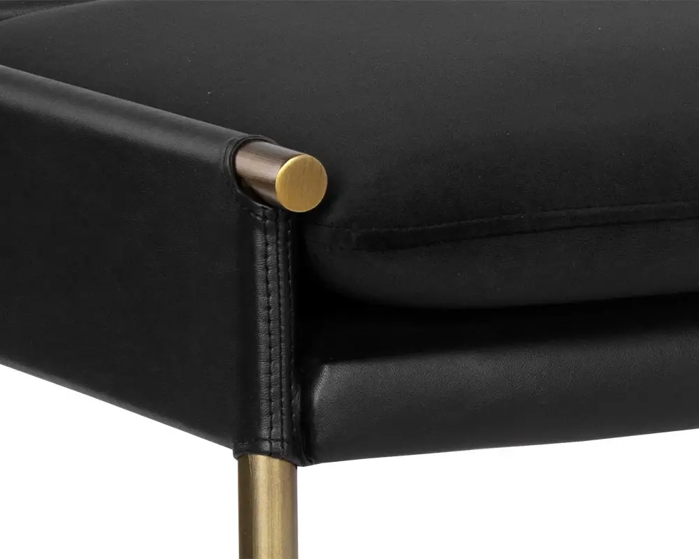 Monroe Black Upholstered Bench Monroe Black Upholstered Bench