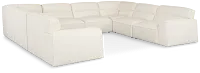 Blanca White Leather 8-piece Modular Sectional