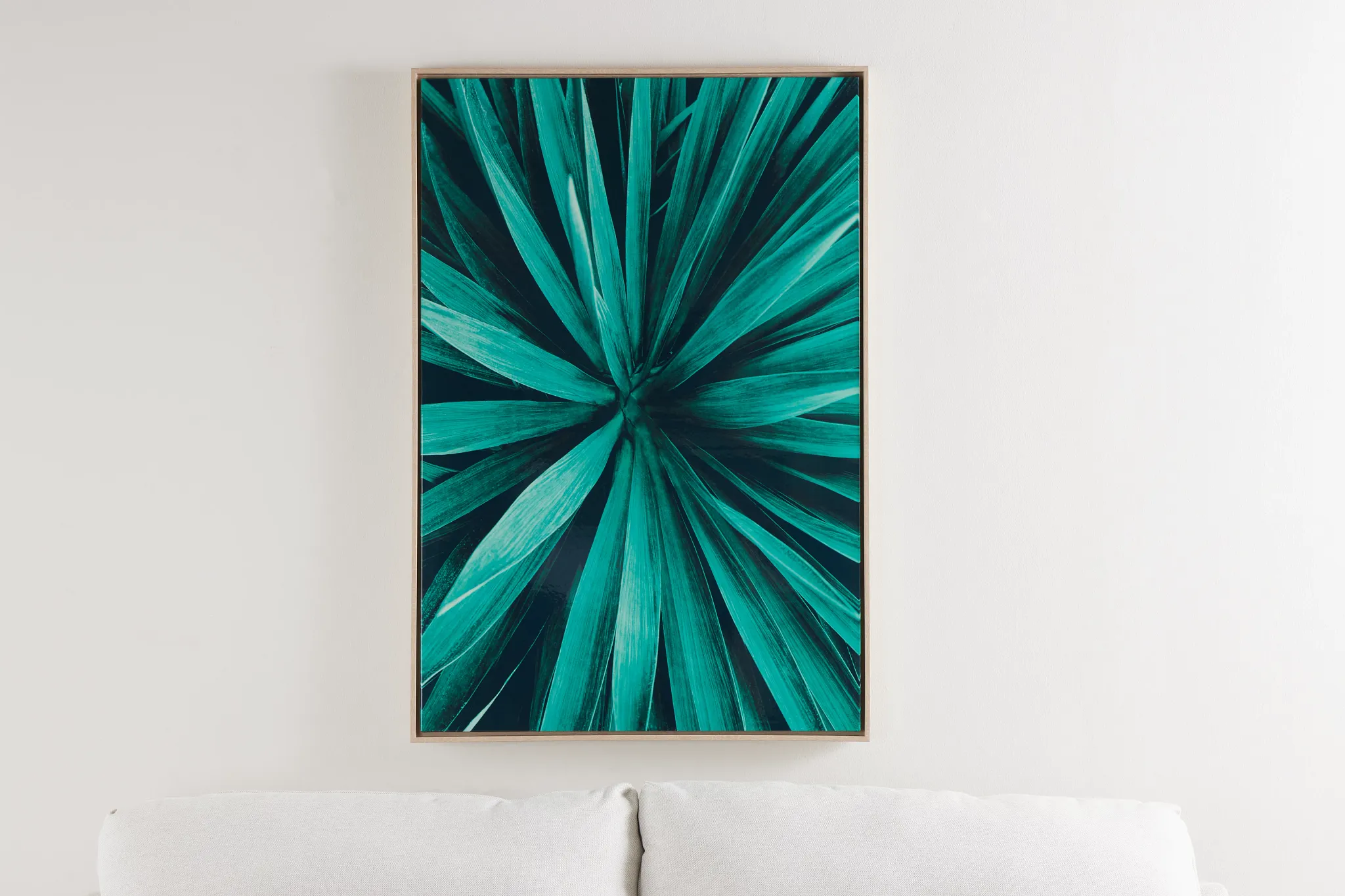 Blades Green Framed Wall Art