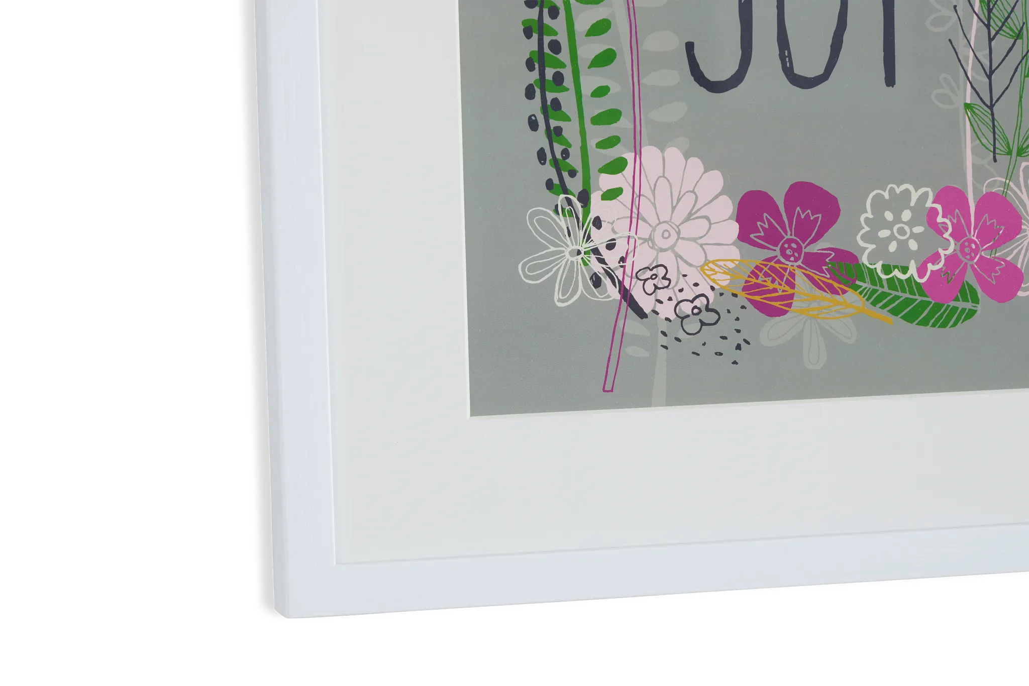 Joy Multicolored Framed Wall Art
