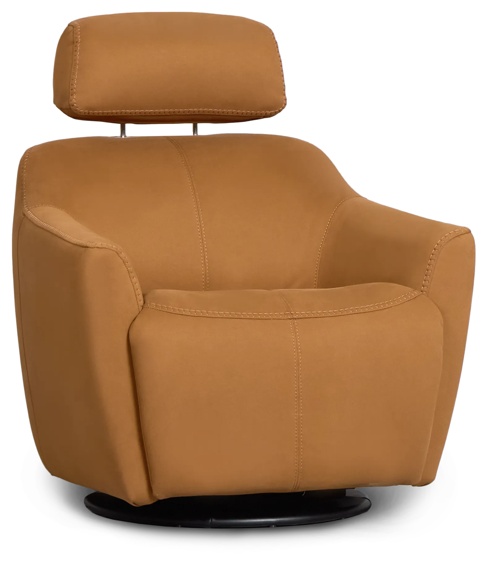 Aria Medium Brown Micro Power Swivel Recliner