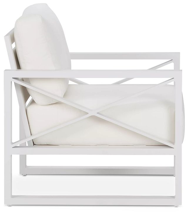 Linear White Aluminum Chair (3)