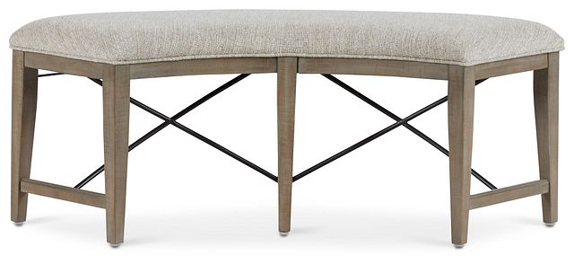 Heron Cove Light Tone Curved Dining Bench (3)