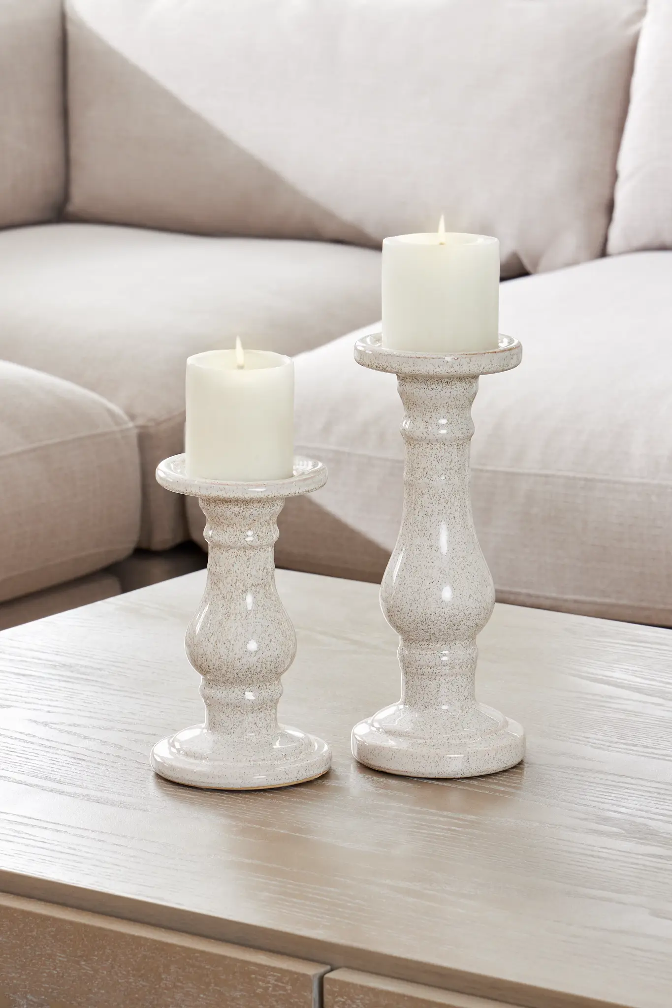 Eme White Large Candle Holder Eme White Large Candle Holder