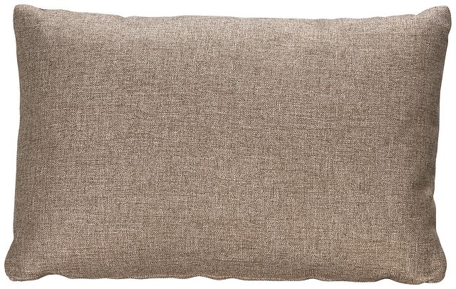 Harper Dark Taupe Fabric Rectangular Accent Pillow