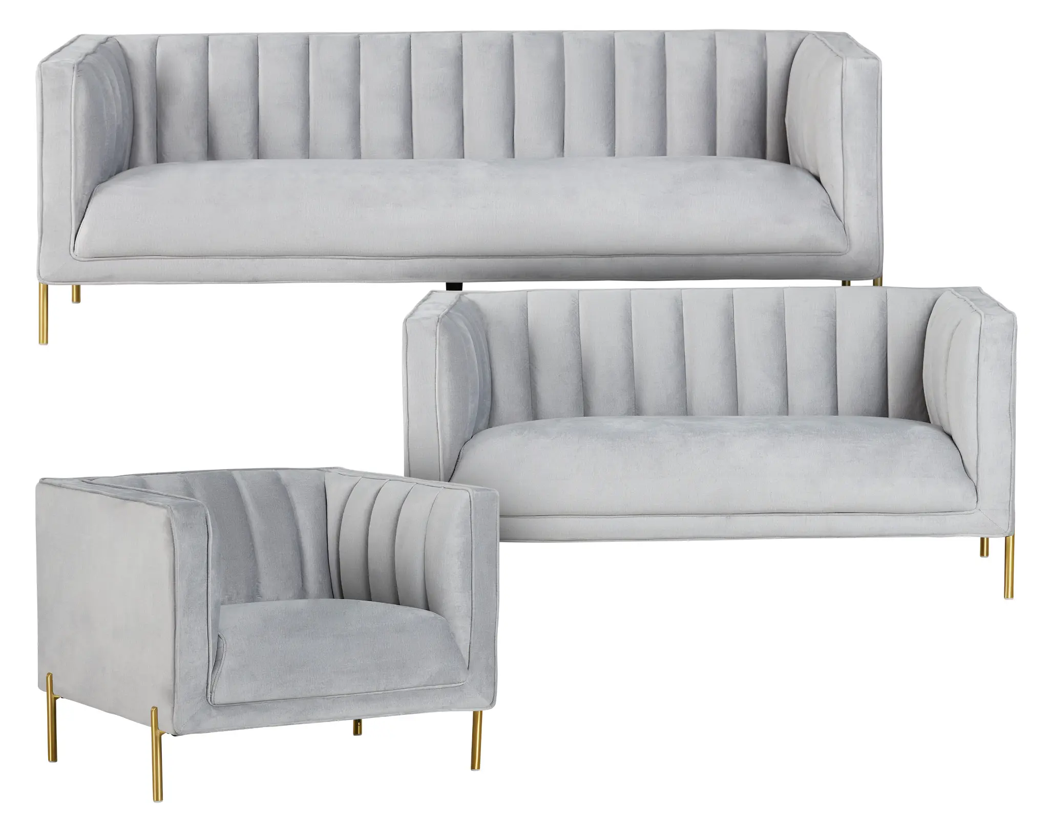 Bella Gray Velvet Living Room Bella Gray Velvet Living Room