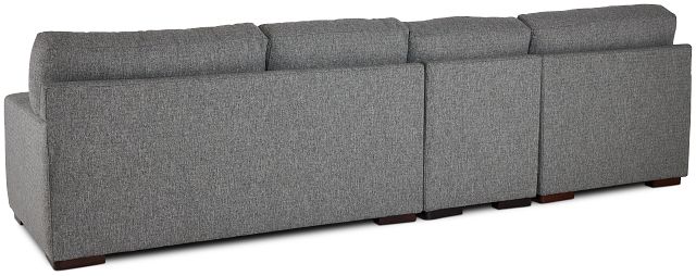 Veronica Dark Gray Down Small Left Chaise Sectional (4)
